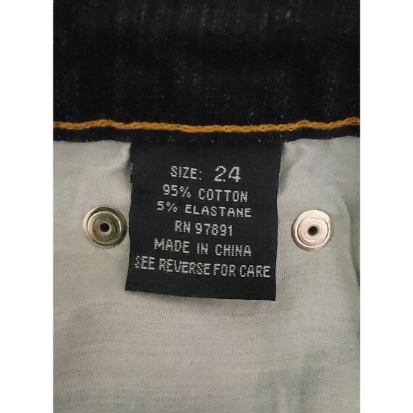 Old Skool Urban Wear, Dark Wash, High Rise, Flare Jeans, Women's Size 24 - Picture 7 of 8